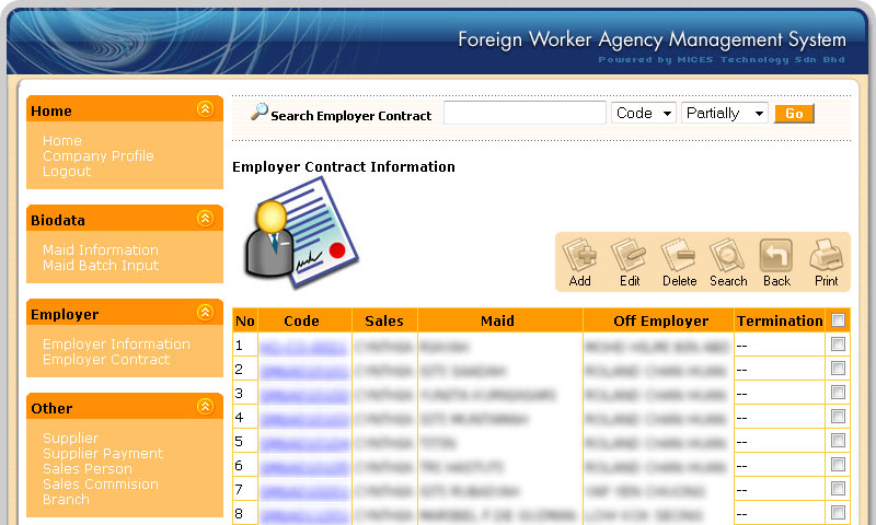 Maid Agency Management System