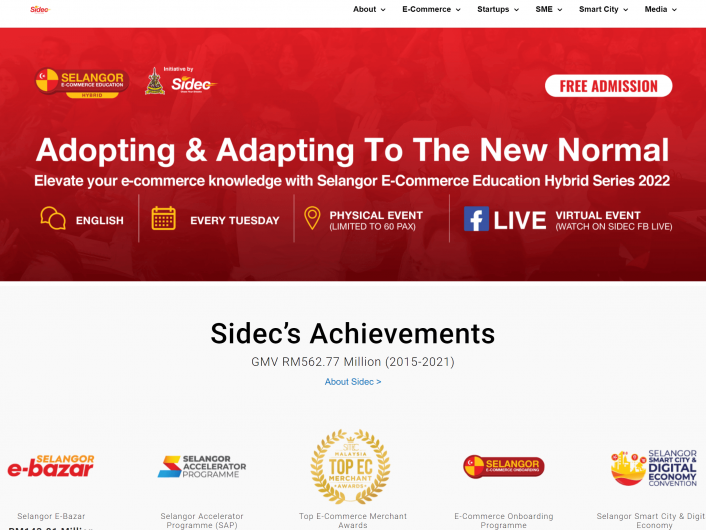 eCommerce Website development for SIDEC